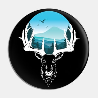 Deer by nature Pin