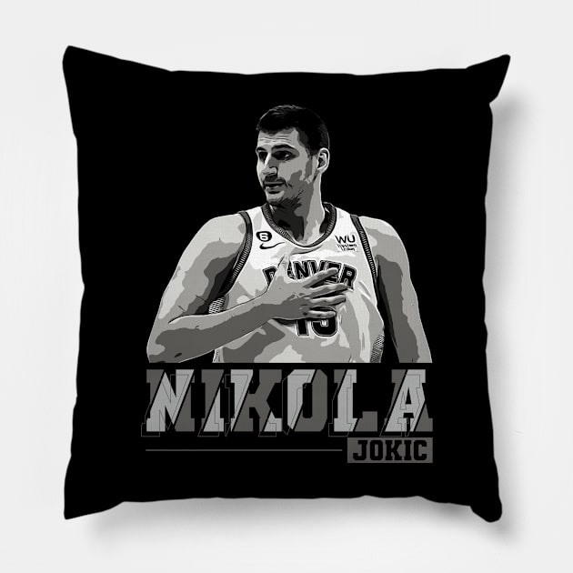 Nikola Jokic Pillow by Aloenalone