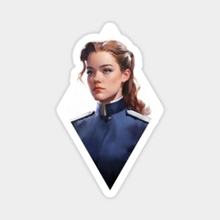 Stellar Officer's Gaze - Sci-Fi Magnet