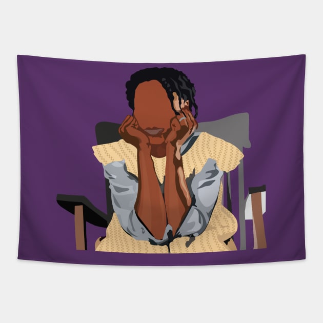 Celie's Patience waiting color Tapestry by tumano