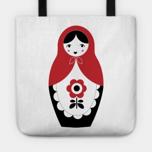 Matryoshka Nesting Doll, Red Tote