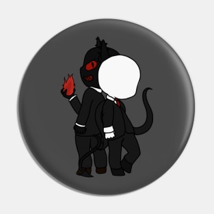 Slenderman and Zalgo chibi Pin