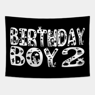 2nd Birthday Boy 2 Years Old Fishing Lover Theme Party product Tapestry