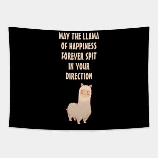 May The Llama Of Happiness Cute Chibi Animal Tapestry