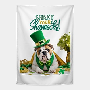 Happy St. Patrick's Day English Bulldog Tapestry