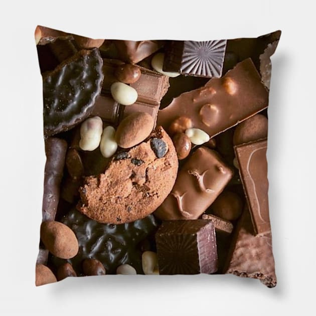 Chocolate bars Pillow by Foodinasty