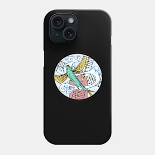 Art Nouveau Flying Fish and Windmill Phone Case