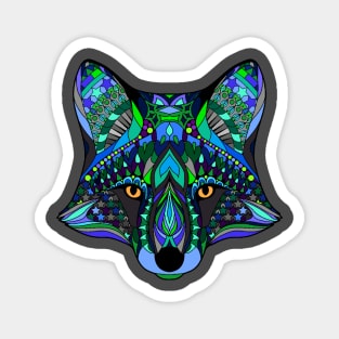 Fox Tribe Geometric Tribal Foxy Sassy Magnet