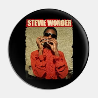 Stevie Wonder - NEW RETRO STYLE Pin