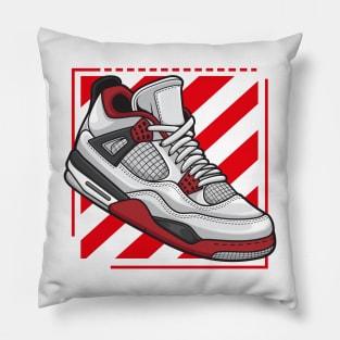 AJ 4 Retro Fire Red Sneaker Pillow