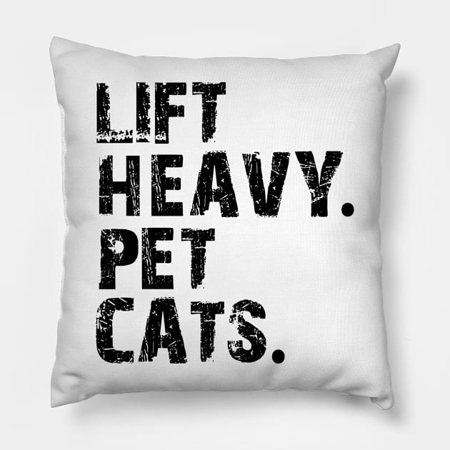 lift heavy pet cats Pillow by mdr design