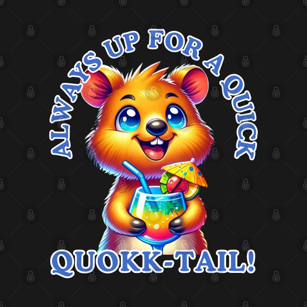 Quokka Cheers: Tropical Drink Delight by vk09design