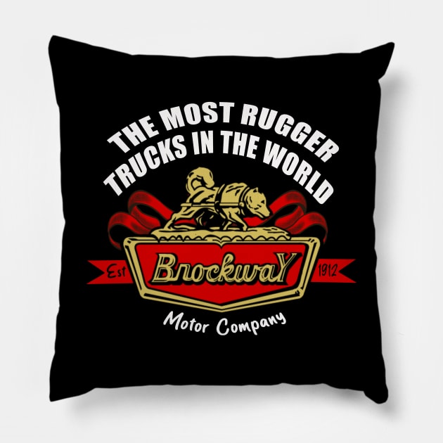 Brockway Motor Company // 1912 Retro Pillow by Kiranamaraya