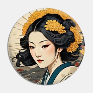 Sun Japanese girl Pin