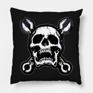 Mechanic Skull with tools Pillow