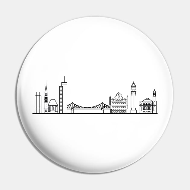 Frankfurt Skyline in black with details Pin by Mesyo