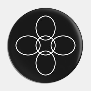 Flower Circle (Black Velvet) Pin