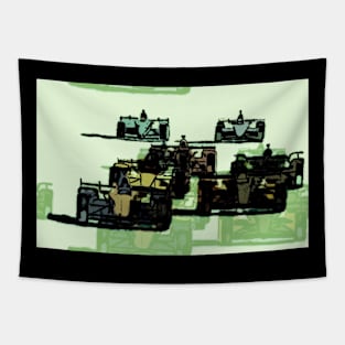 Formula 1 Cars Tapestry