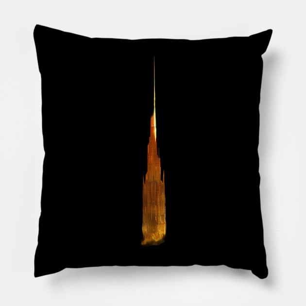 Seeker of Fire, Bearer of the Dark Soul Pillow by Church Green