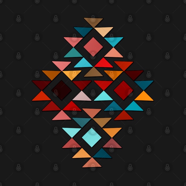 Golden Diamond Pattern (Aztec Inspired) by RoxanneG