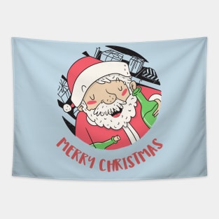 Drunk Santa Tapestry