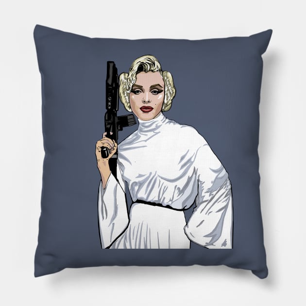 Princess Marilyn Monroe Organa Pillow by FanboyMuseum