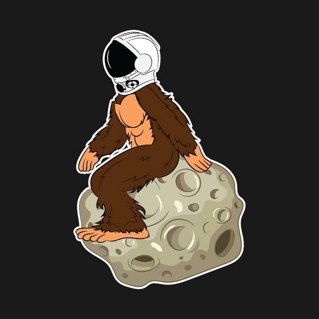 Bigfoot Astronaut Helmet Sasquatch Gift by TheTeeBee