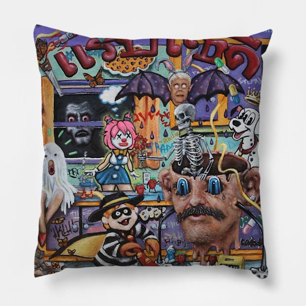 Your Memories Are Lies XXIV | Please Don't Go | Inside An Apocalyptic Labyrinth | Fantasy VS Reality | Original Tyler Tilley Pillow by Tiger Picasso