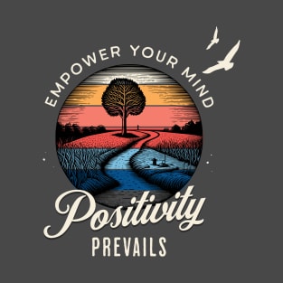 Empower Your Mind, Positivity Prevails Birds Flying Design T-Shirt