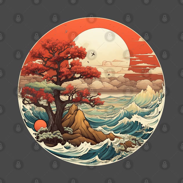 Eternal Serenity: Japanese Landscape by Nosametee