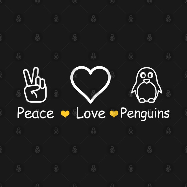 Peace Love Penguins lover by JHFANART