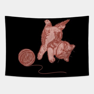 Little cute playing kitty Tapestry