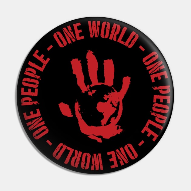 Flag Smashers - One World One People Pin by BadCatDesigns