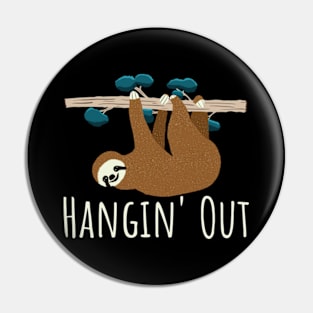 Sloth Hangin' Out Pin