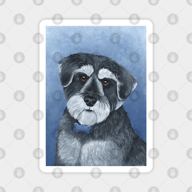 Miniature Schnauzer Magnet by WolfySilver