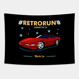 Corve C4 American Cars Tapestry