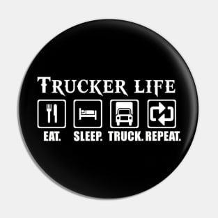 Trucker life eat sleep truck repeat Pin
