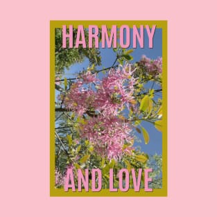 Harmony and love with pink blossom T-Shirt