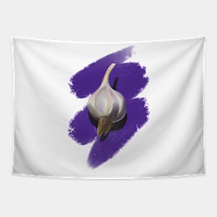 Garlic on purple Tapestry