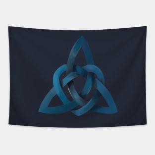 Blue Love Triquetra Tapestry