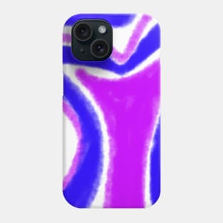 blue pink abstract watercolor texture Phone Case