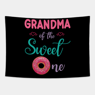 Grandma Of The Sweet One Donut Cake Happy To Me You Nana Tapestry