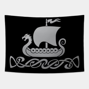 Dragon Boat - Silver Grey Tapestry