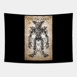 Mechanical steampunk chupacabra Tapestry