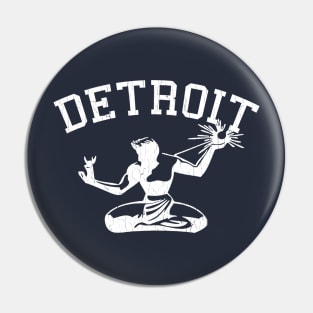 Spirit Of Detroit (vintage distressed look) Pin