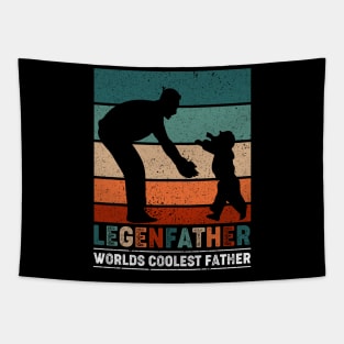 Vintage Fathers Day Dad Legendaddy World's Coolest Dad Tapestry