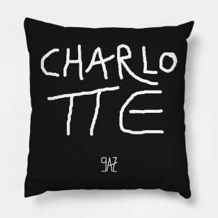 Name Charlotte for black background by 9AZ Pillow