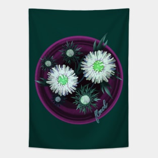 Green asters Tapestry