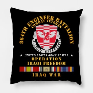 864th Eng Bn - Iraqi Freedom Veteran w IRAQ SVC Pillow