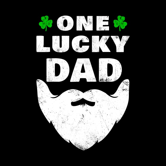 One Lucky Dad Funny St Patrick Day Gift by Yasna